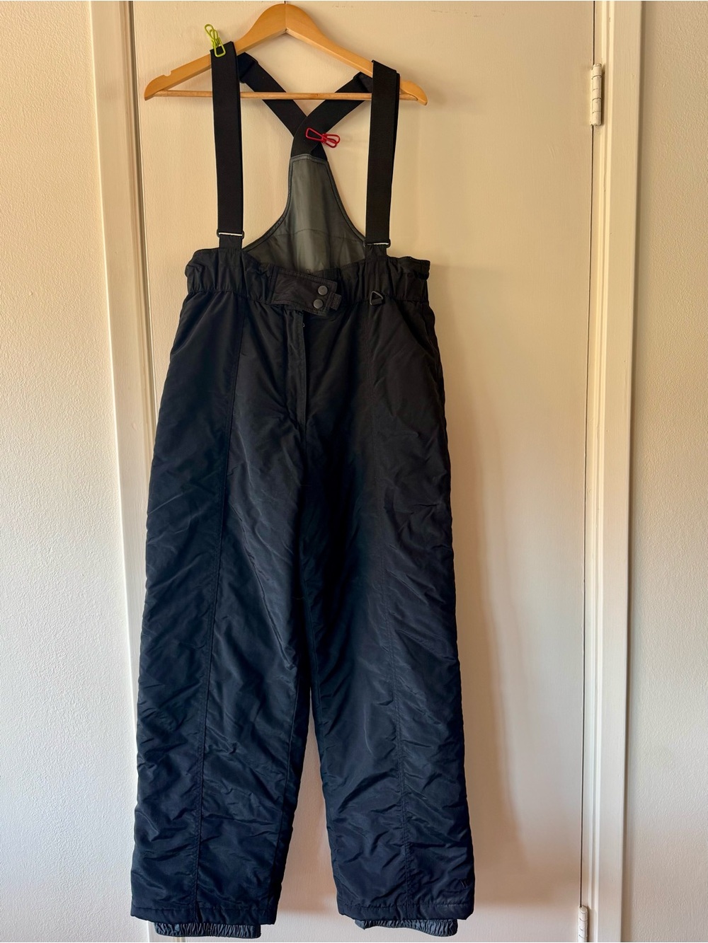 Black Adult Snow Bib Pants with Adjustable Straps White Sierra Large